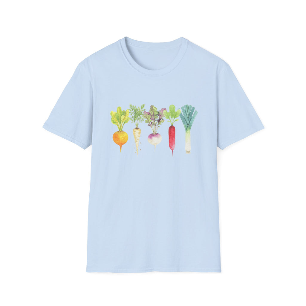 Watercolor Root Veggies Graphic T-Shirt