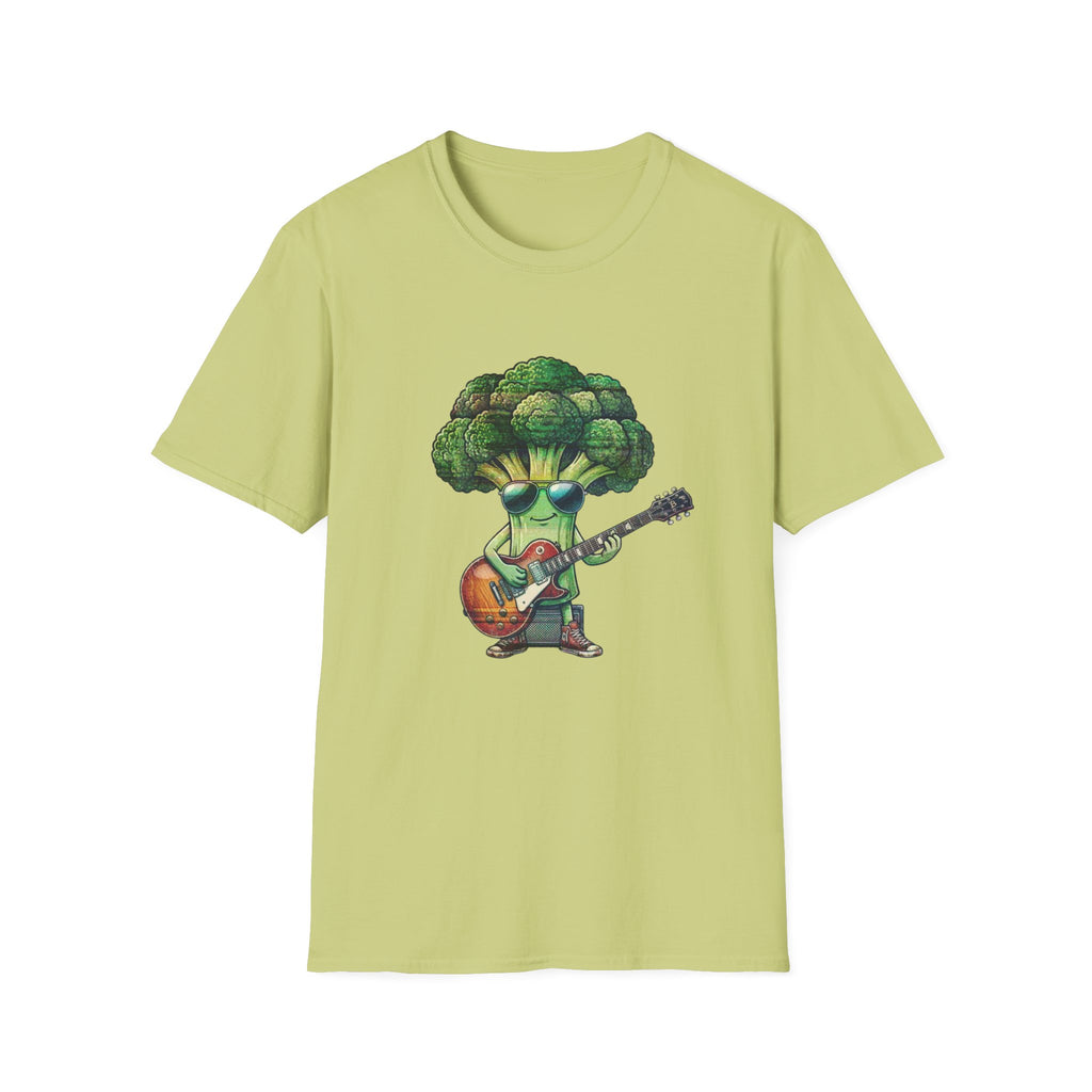 Cool Broccoli Playing Guitar T-Shirt