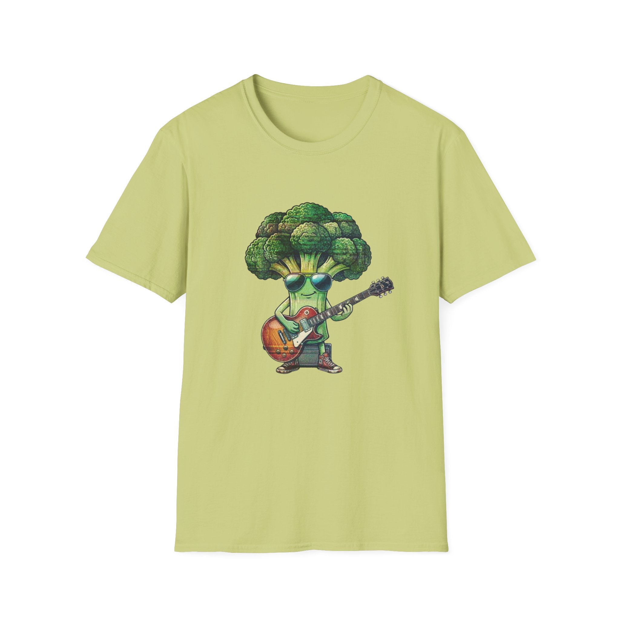Cool Broccoli Playing Guitar T-Shirt