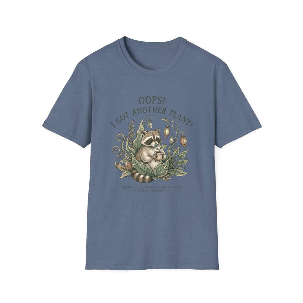 “Oops! I Got Another Plant” Raccoon Botanical Tee